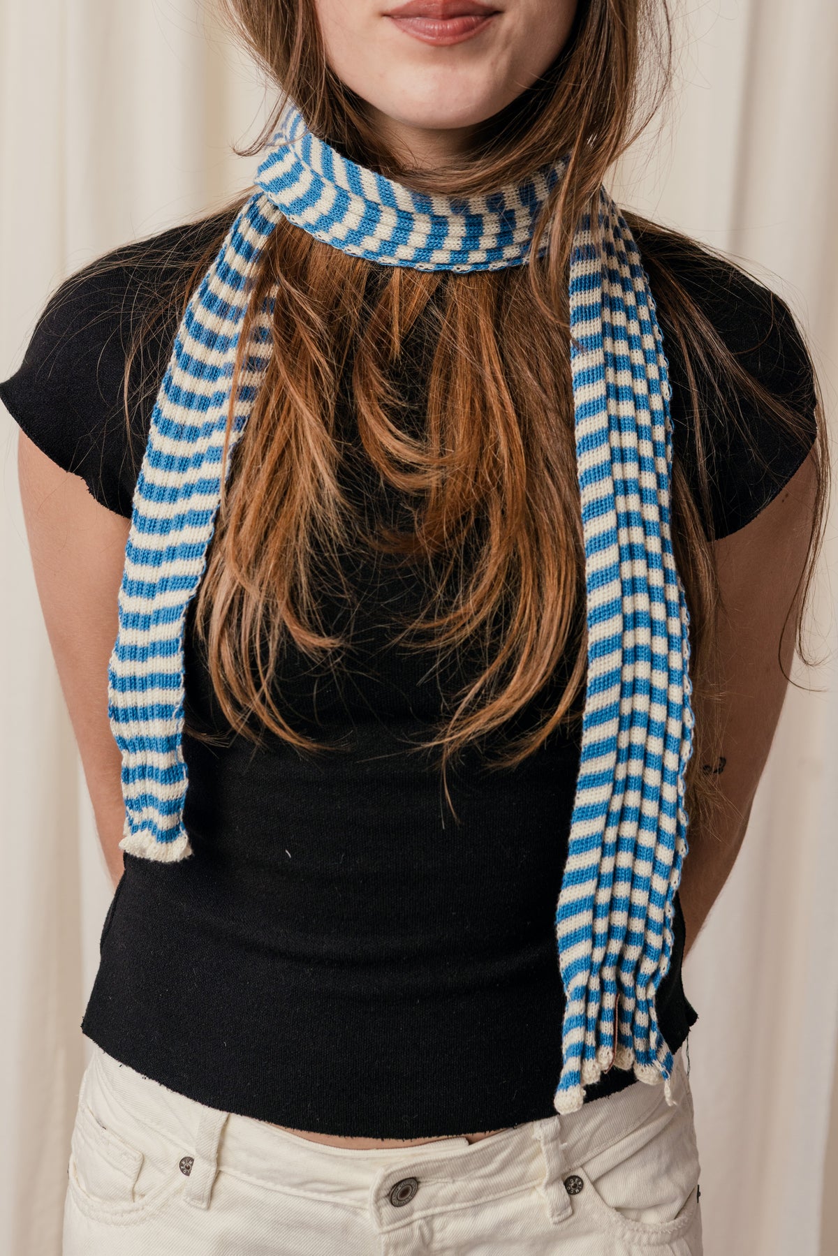 Striped Giulia Skinny Scarf