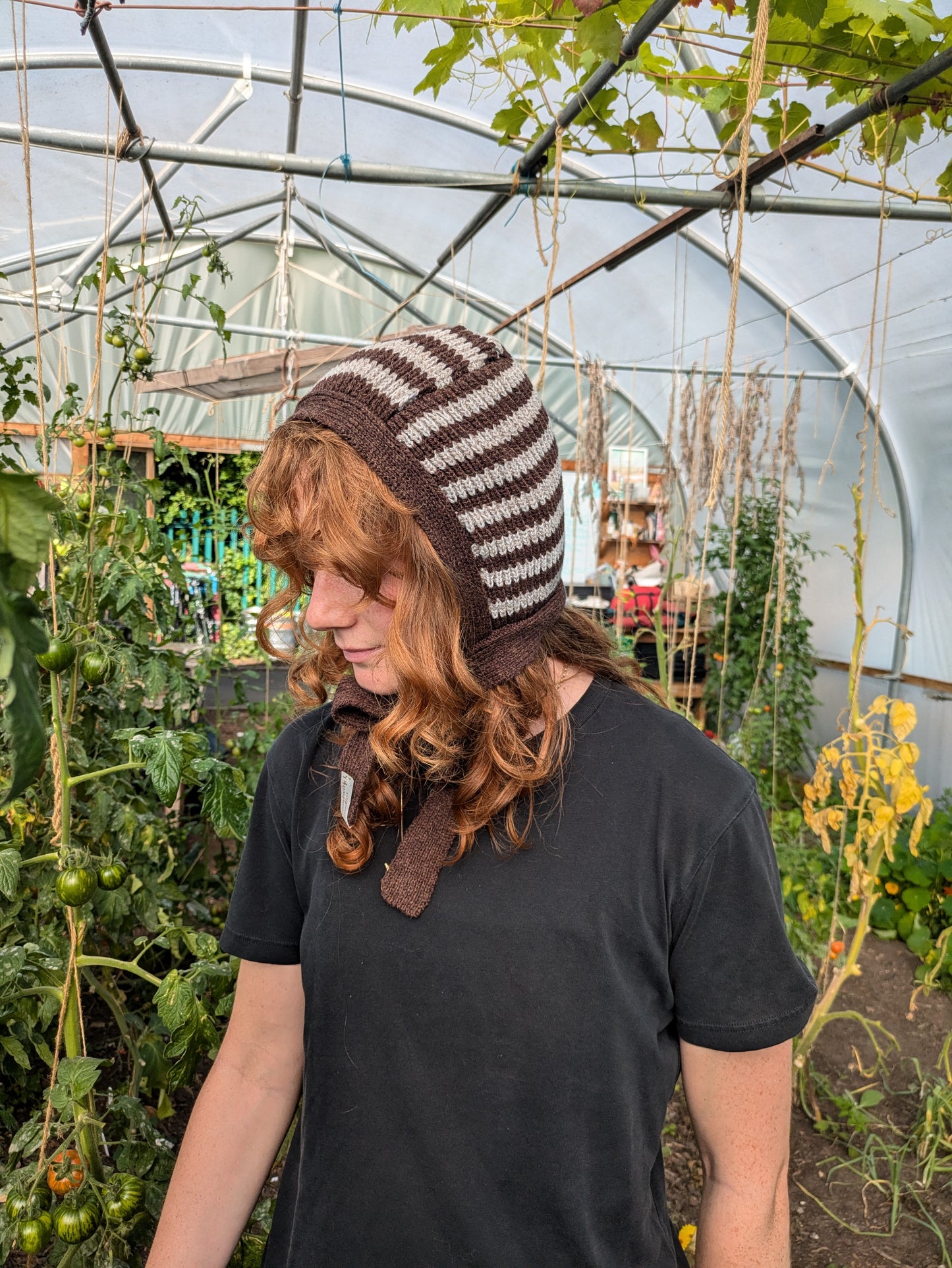 Striped Frances Bonnet