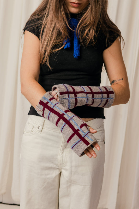 Tartan Fingerless Gloves