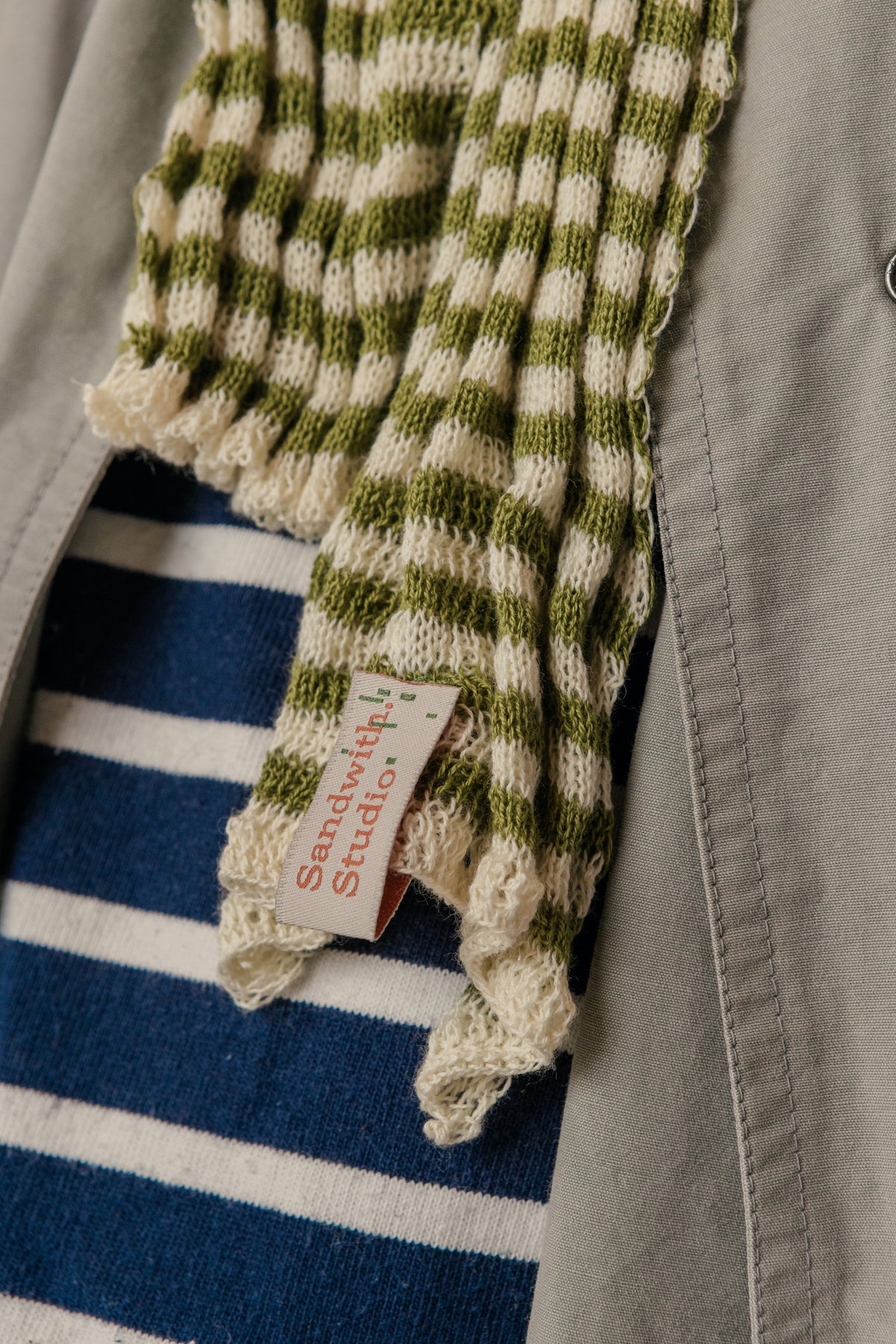 Striped Giulia Skinny Scarf