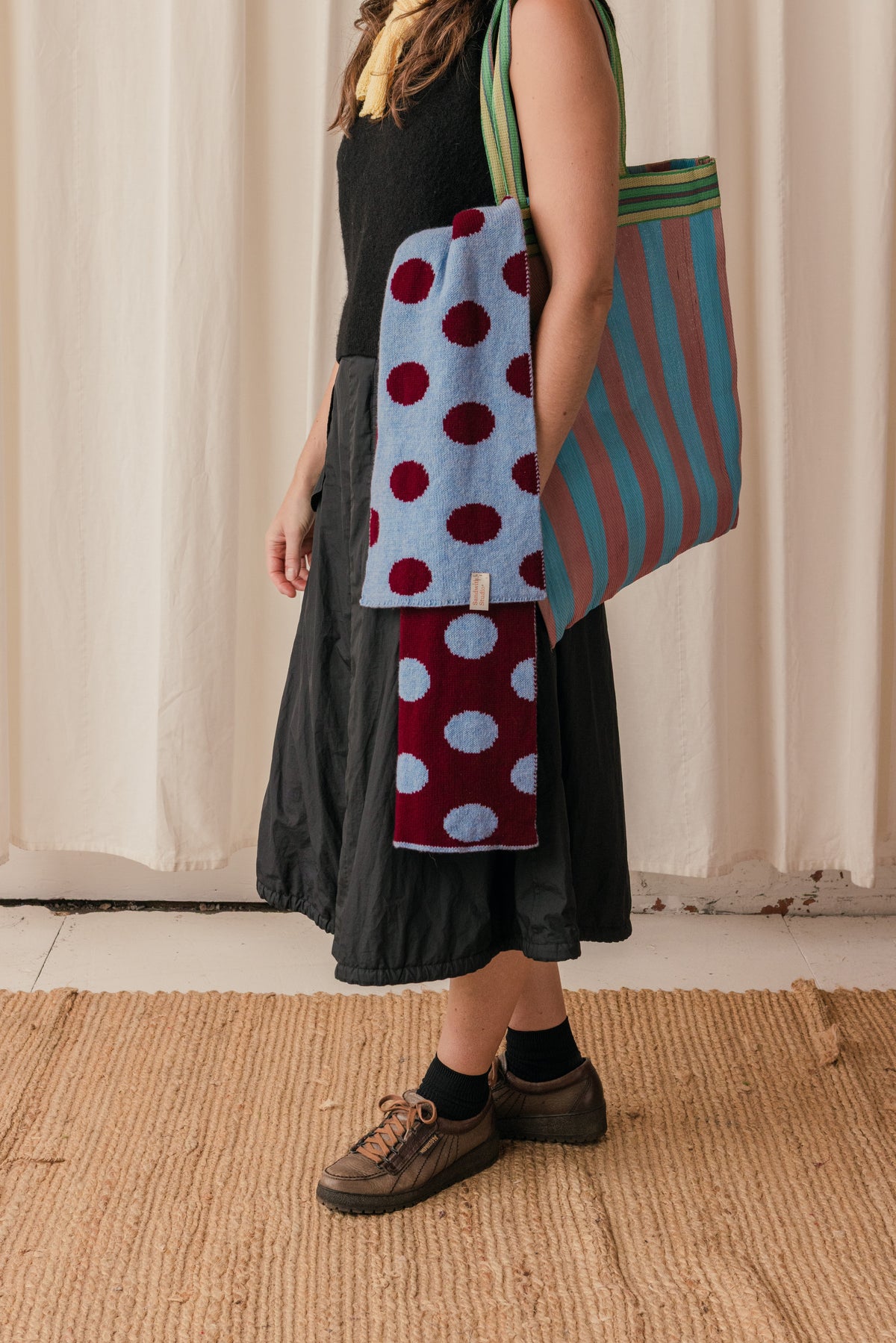 Spotty lambswool scarf
