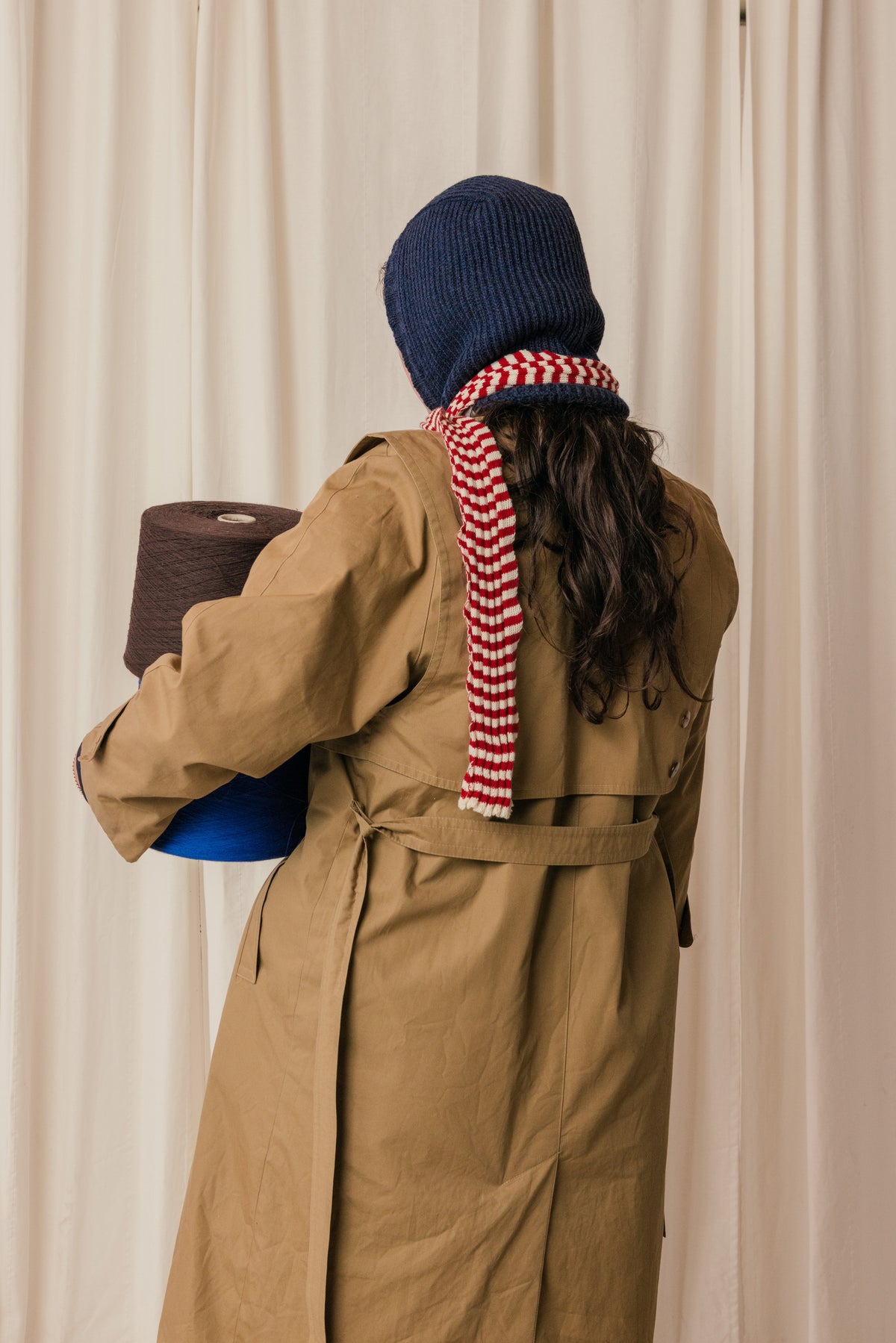 Striped Giulia Skinny Scarf