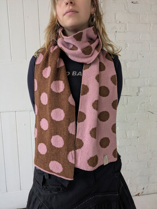 Spotty lambswool scarf