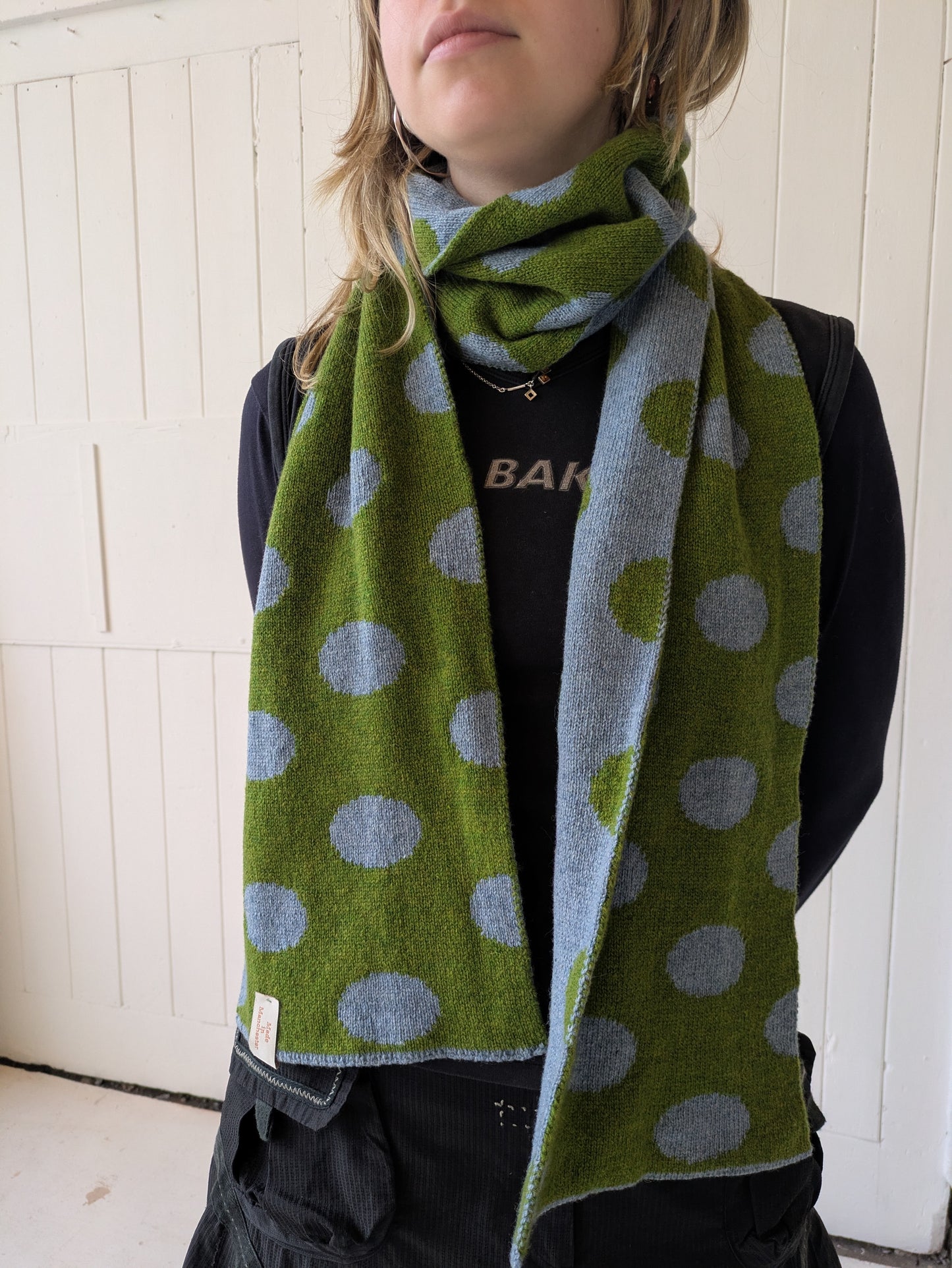 Spotty lambswool scarf
